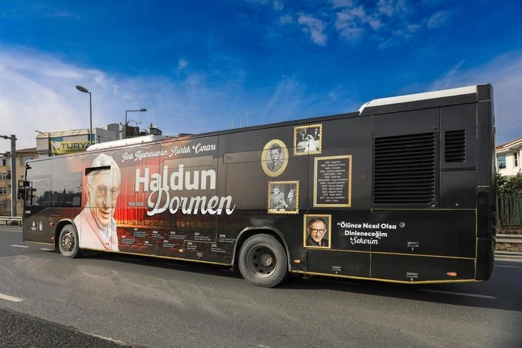 Haldun Dormen’in anısına hazırlanan otobüs Şişli’de