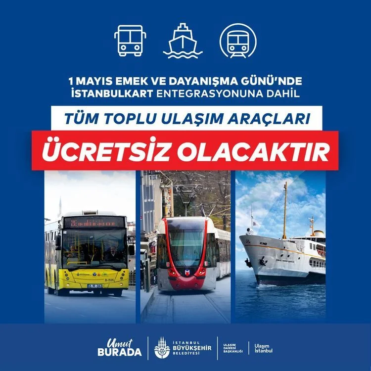 İstanbul’da 1 Mayıs ulaşım uygulaması açıklandı