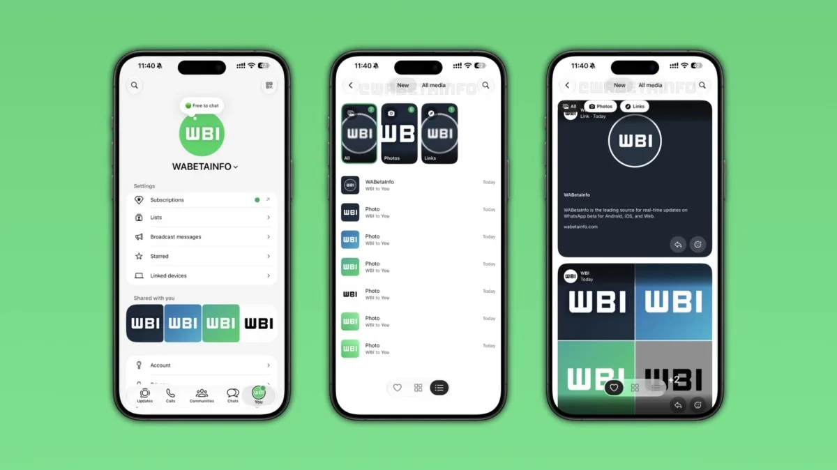 WhatsApp, iPhone’da Alınan Fotoğraf ve Bağlantıları Tek Ekranda Toplayan Medya Merkezi Üzerinde Çalışıyor